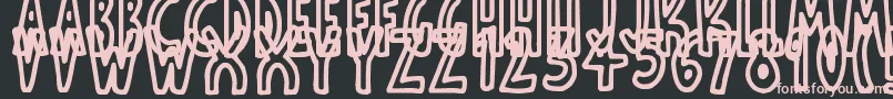 ThinToonOutlines Font – Pink Fonts on Black Background