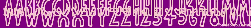 ThinToonOutlines Font – Pink Fonts on Purple Background