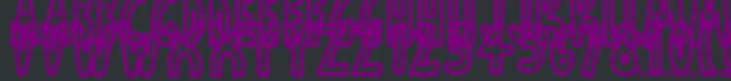ThinToonOutlines Font – Purple Fonts on Black Background