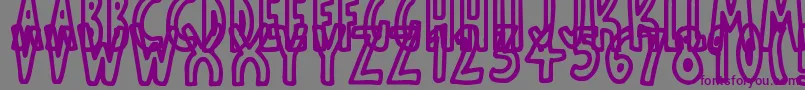 ThinToonOutlines Font – Purple Fonts on Gray Background