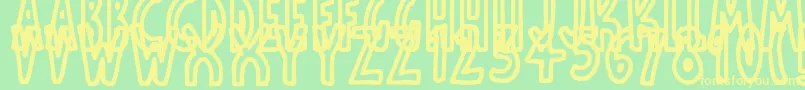More about ThinToonOutlines Font ThinToonOutlines Font – Yellow Fonts on Green Background