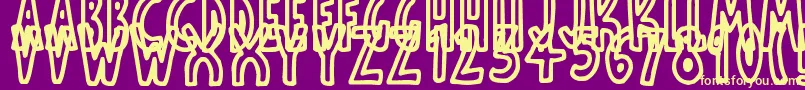 En savoir plus sur la police ThinToonOutlines Police ThinToonOutlines – polices jaunes sur fond violet