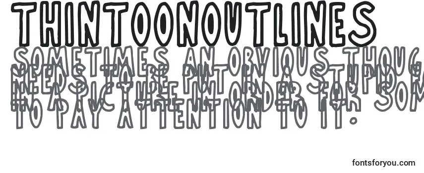 Przegląd czcionki ThinToonOutlines
