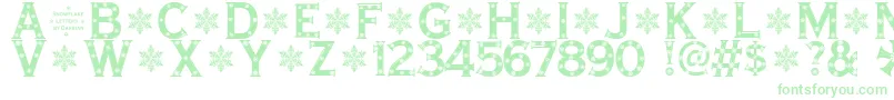 SnowflakeLetters-Schriftart – Grüne Schriften