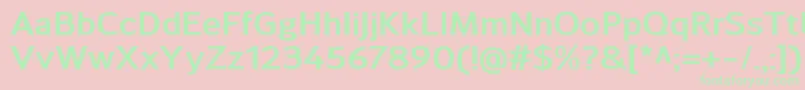 SavileBold Font – Green Fonts on Pink Background