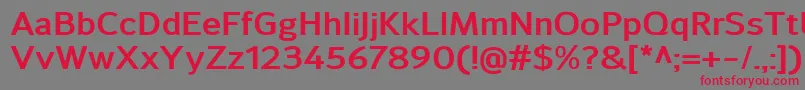 SavileBold-Schriftart – Rote Schriften auf grauem Hintergrund