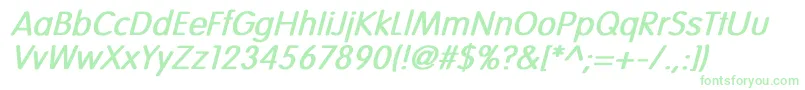 VogueNormalBoldItalic Font – Green Fonts on White Background