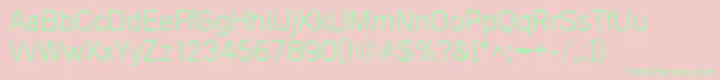 MercedesRegular Font – Green Fonts on Pink Background