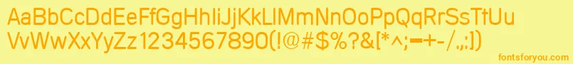 MercedesRegular Font – Orange Fonts on Yellow Background