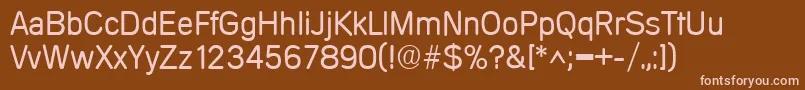 MercedesRegular Font – Pink Fonts on Brown Background