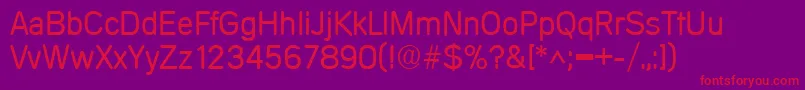 MercedesRegular Font – Red Fonts on Purple Background