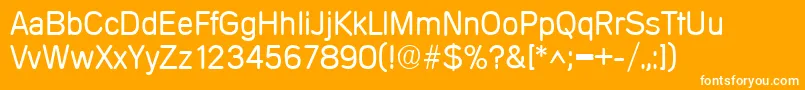 MercedesRegular Font – White Fonts on Orange Background