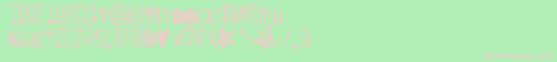 Newkicksfly Font – Pink Fonts on Green Background
