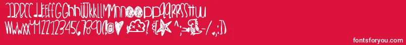 Newkicksfly Font – White Fonts on Red Background