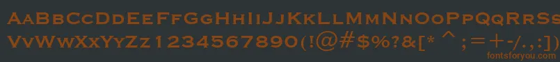 CopprplgothBdBtBoldフォントについての詳細 フォントCopprplgothBdBtBold – 黒い背景に茶色のフォント