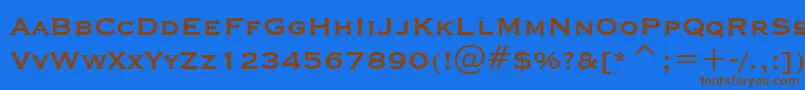 CopprplgothBdBtBold Font – Brown Fonts on Blue Background