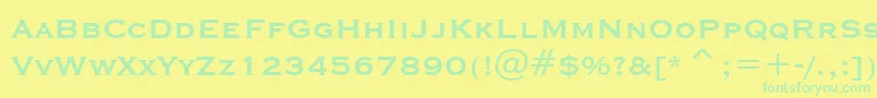 CopprplgothBdBtBold Font – Green Fonts on Yellow Background