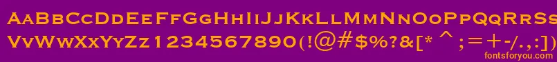 CopprplgothBdBtBoldフォントについての詳細 フォントCopprplgothBdBtBold – 紫色の背景にオレンジのフォント