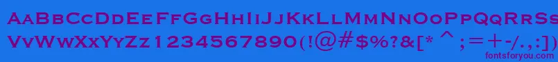 CopprplgothBdBtBold Font – Purple Fonts on Blue Background