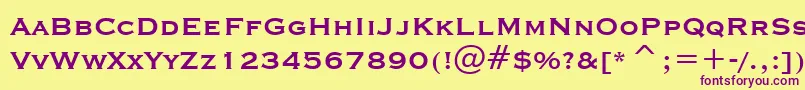 En savoir plus sur la police CopprplgothBdBtBold Police CopprplgothBdBtBold – polices violettes sur fond jaune