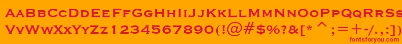CopprplgothBdBtBold Font – Red Fonts on Orange Background