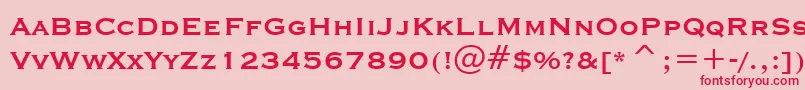 Weitere Informationen zur CopprplgothBdBtBold-Schriftart CopprplgothBdBtBold-Schriftart – Rote Schriften auf rosa Hintergrund