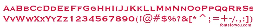 CopprplgothBdBtBold-Schriftart – Rote Schriften auf weißem Hintergrund