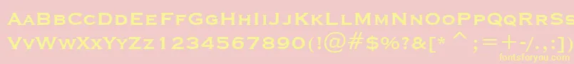 CopprplgothBdBtBold Font – Yellow Fonts on Pink Background