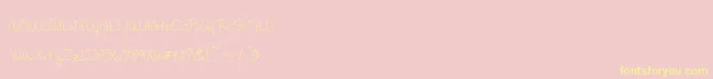 Lovemoi Font – Yellow Fonts on Pink Background