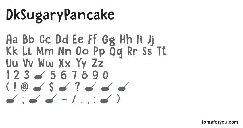 A fonte DkSugaryPancake – alfabeto, números, caracteres especiais