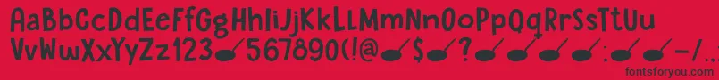 DkSugaryPancake Font – Black Fonts on Red Background