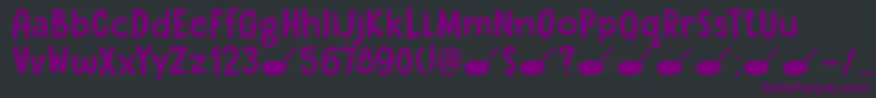 Saiba mais sobre a fonte DkSugaryPancake Fonte DkSugaryPancake – fontes roxas em um fundo preto