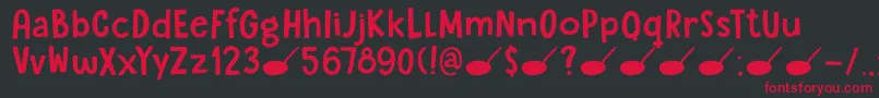 DkSugaryPancake Font – Red Fonts on Black Background