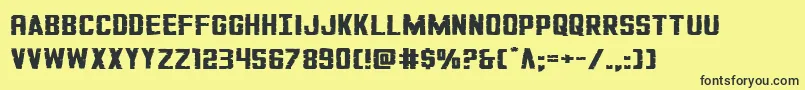 GiIncognitosquat Font – Black Fonts on Yellow Background