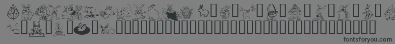 KrBunnyDings Font – Black Fonts on Gray Background