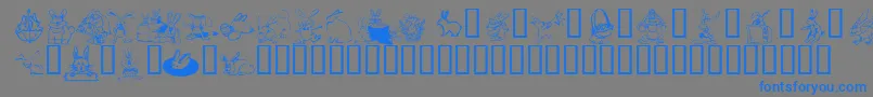 fuente KrBunnyDings – Fuentes Azules Sobre Fondo Gris