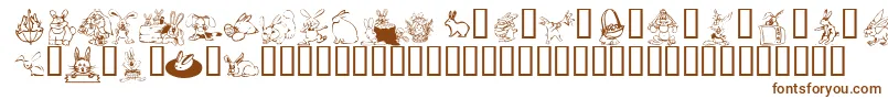 KrBunnyDings Font – Brown Fonts on White Background