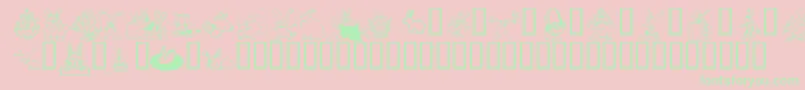 KrBunnyDings Font – Green Fonts on Pink Background