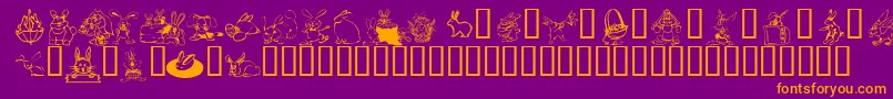 Подробнее о шрифте KrBunnyDings Шрифт KrBunnyDings – оранжевые шрифты на фиолетовом фоне