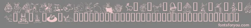 KrBunnyDings Font – Pink Fonts on Gray Background