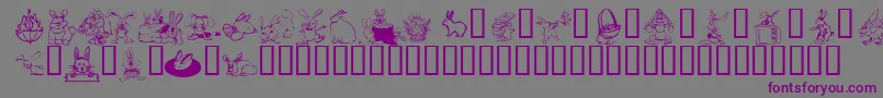 KrBunnyDings Font – Purple Fonts on Gray Background