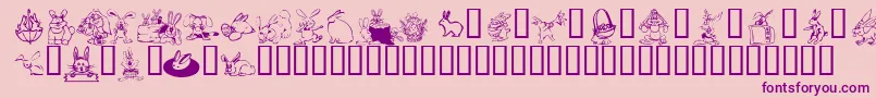 KrBunnyDings Font – Purple Fonts on Pink Background