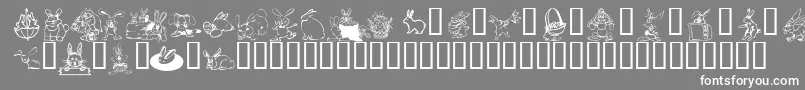 KrBunnyDings Font – White Fonts on Gray Background