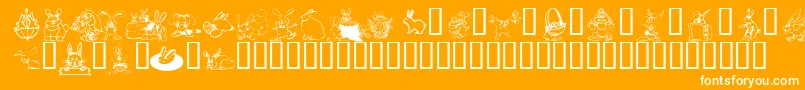 KrBunnyDings Font – White Fonts on Orange Background
