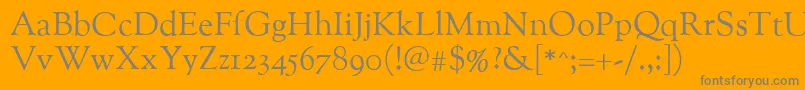 Oflgoudystmtt Font – Gray Fonts on Orange Background