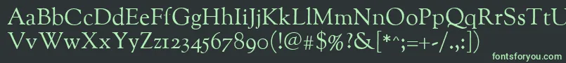 フォントOflgoudystmtt – 黒い背景に緑の文字