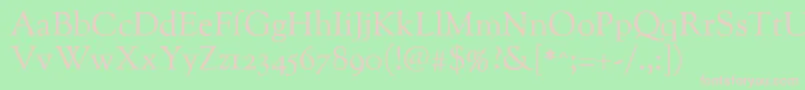 Oflgoudystmtt Font – Pink Fonts on Green Background