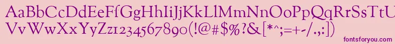 Oflgoudystmtt Font – Purple Fonts on Pink Background