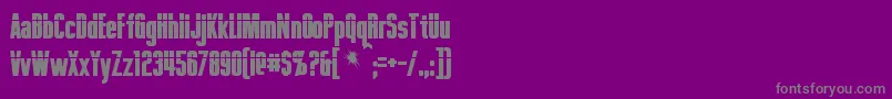 フォントPhelpsBold – 紫の背景に灰色の文字