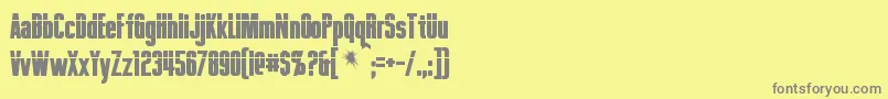 フォントPhelpsBold – 黄色の背景に灰色の文字